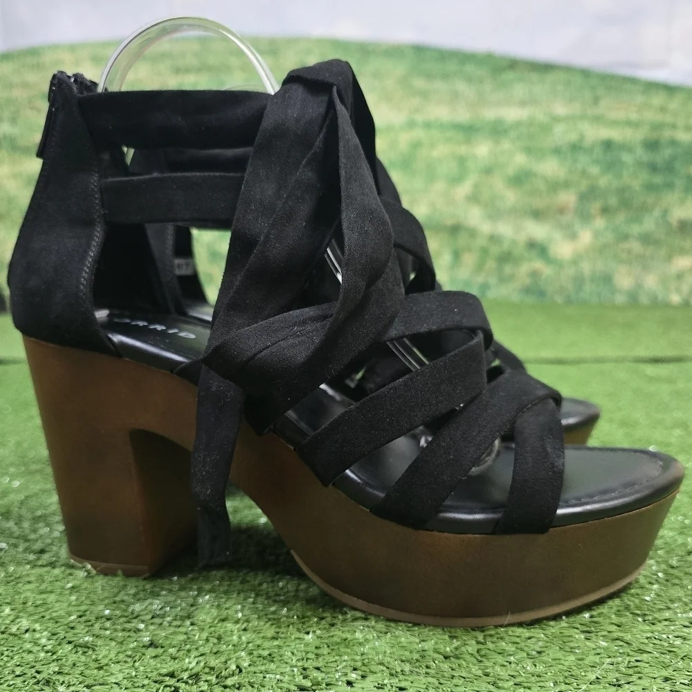 TORRID | ANKLE WRAP STRAPPY FAUX SUEDE EXTRA WIDE WIDTH PLATFORMS
